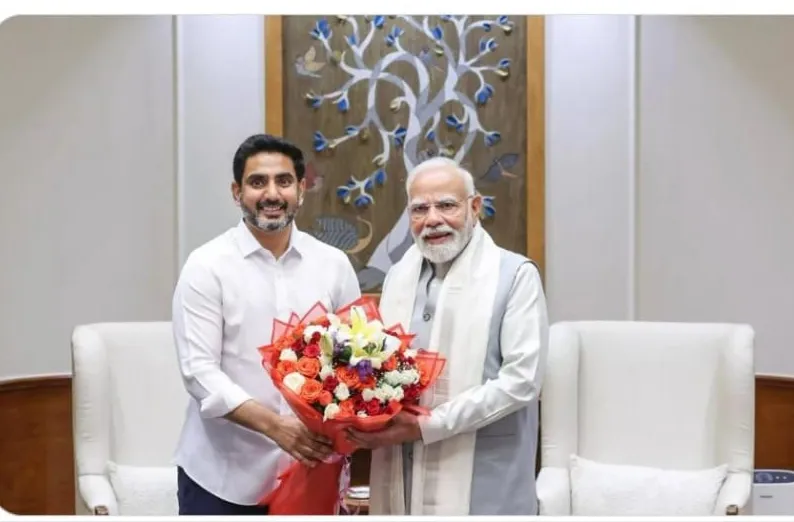 Minister Nara Lokesh Extends Birthday Wishes to Prime Minister Narendra Modi
